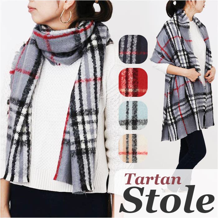 WOMEN タータンチェックストール[品番：BCYW0035112]｜BACKYARD