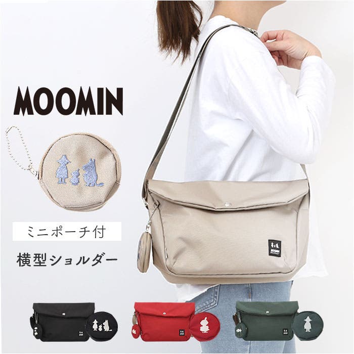 バッグ gardenyu MOOMIN 横型ショルダーバッグ 撥水シリーズ コインケース付[品番