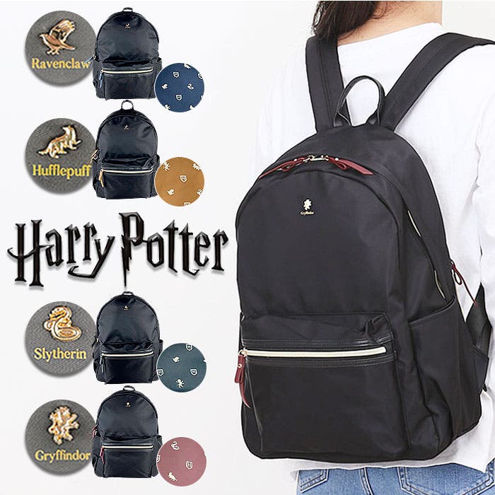 【限定】Harry Potter 寮別ベルベットミニバックパック 全4種 Harry Potter×Flapper 4寮エンブレムショルダー WIN グリフィン