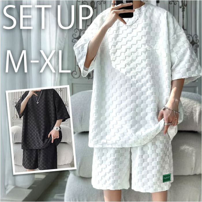 セットアップ メンズ Tシャツ ショートパンツ[品番：BCYW0037461