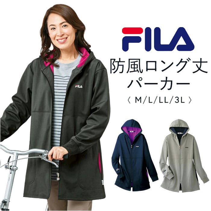 FILA】防風ロング丈パーカー[品番：BCYW0036431]｜BACKYARD FAMILY