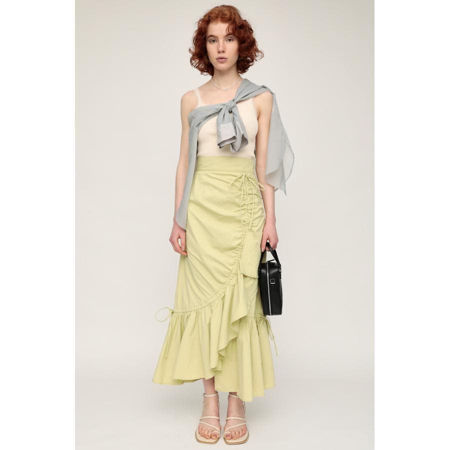 完売品 スライ SLY ASYMMETRY HEM GATHER スカート 黒 スライ SLY ASYMMETRY HEM GATHER スカート （BLK