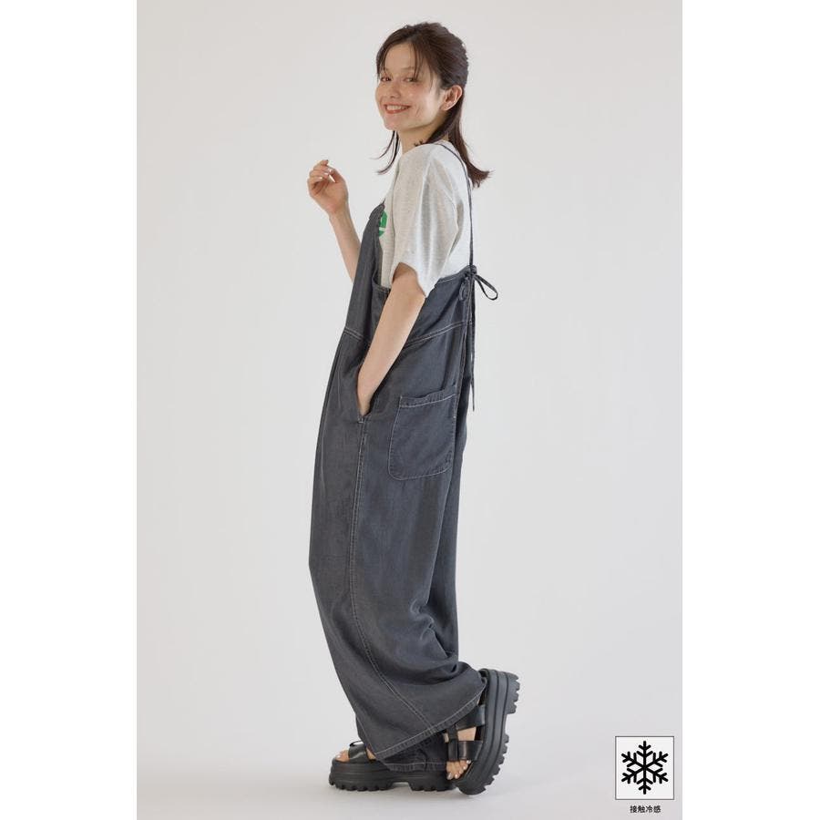 クールデニムリボンサロペット[品番：BJLW0030615]｜RODEO CROWNS WIDE