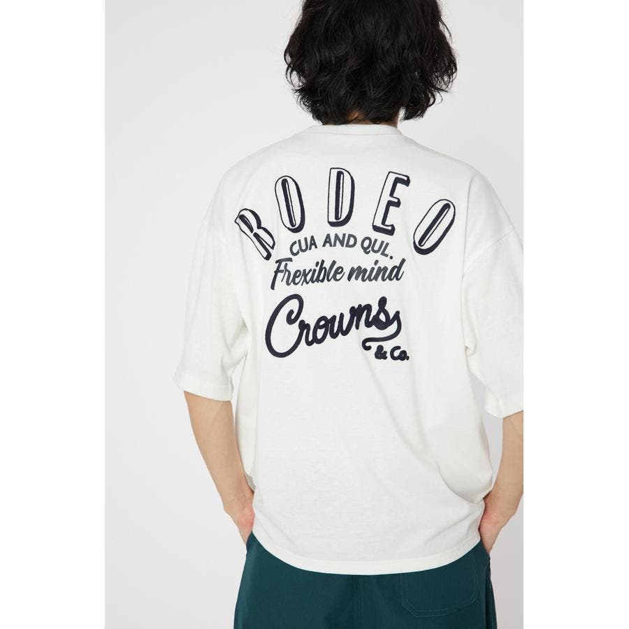 Rokh / ロック | ドッキングデザイン Tシャツ | S | ブラウン