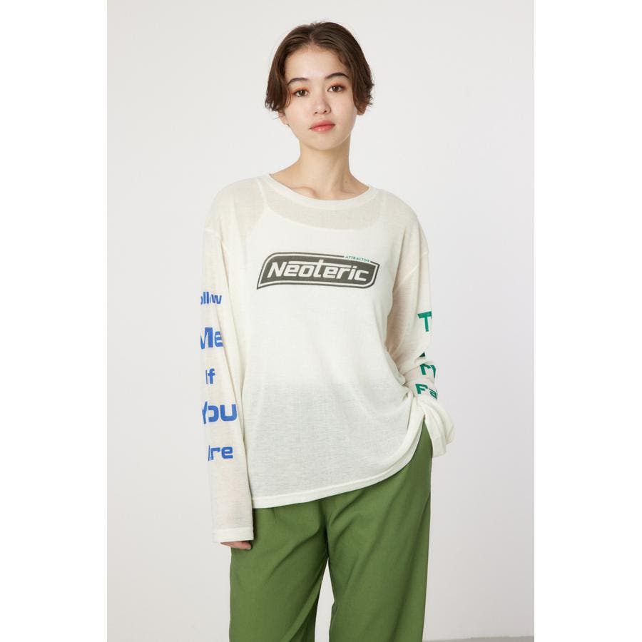 NeotericシアーロングスリーブTシャツ[品番：BJLW0029931
