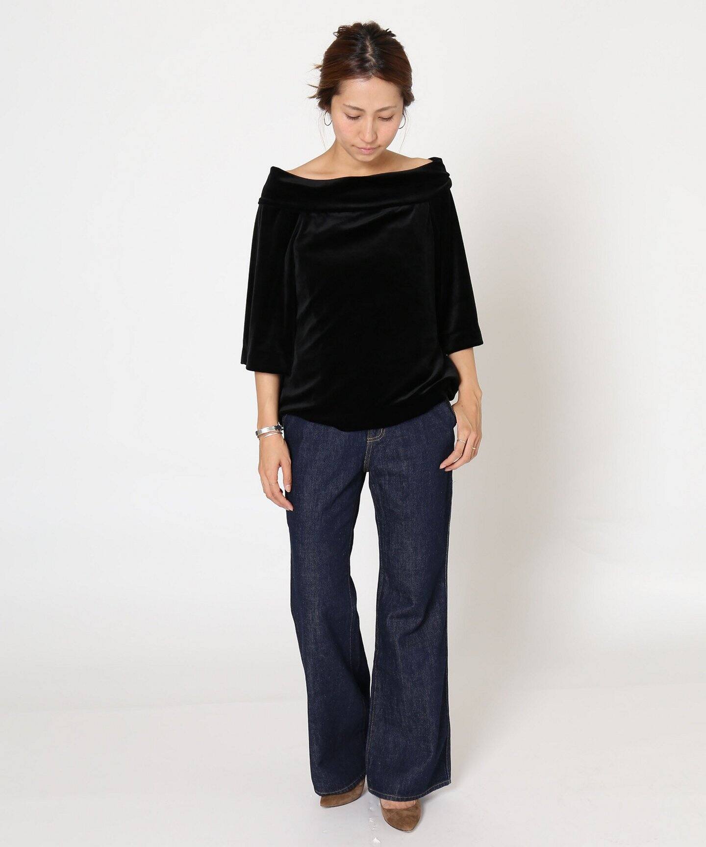 FRAMeWORK＞ベロア オフショルダー◇[品番：BYCW0003199]｜B.C STOCK