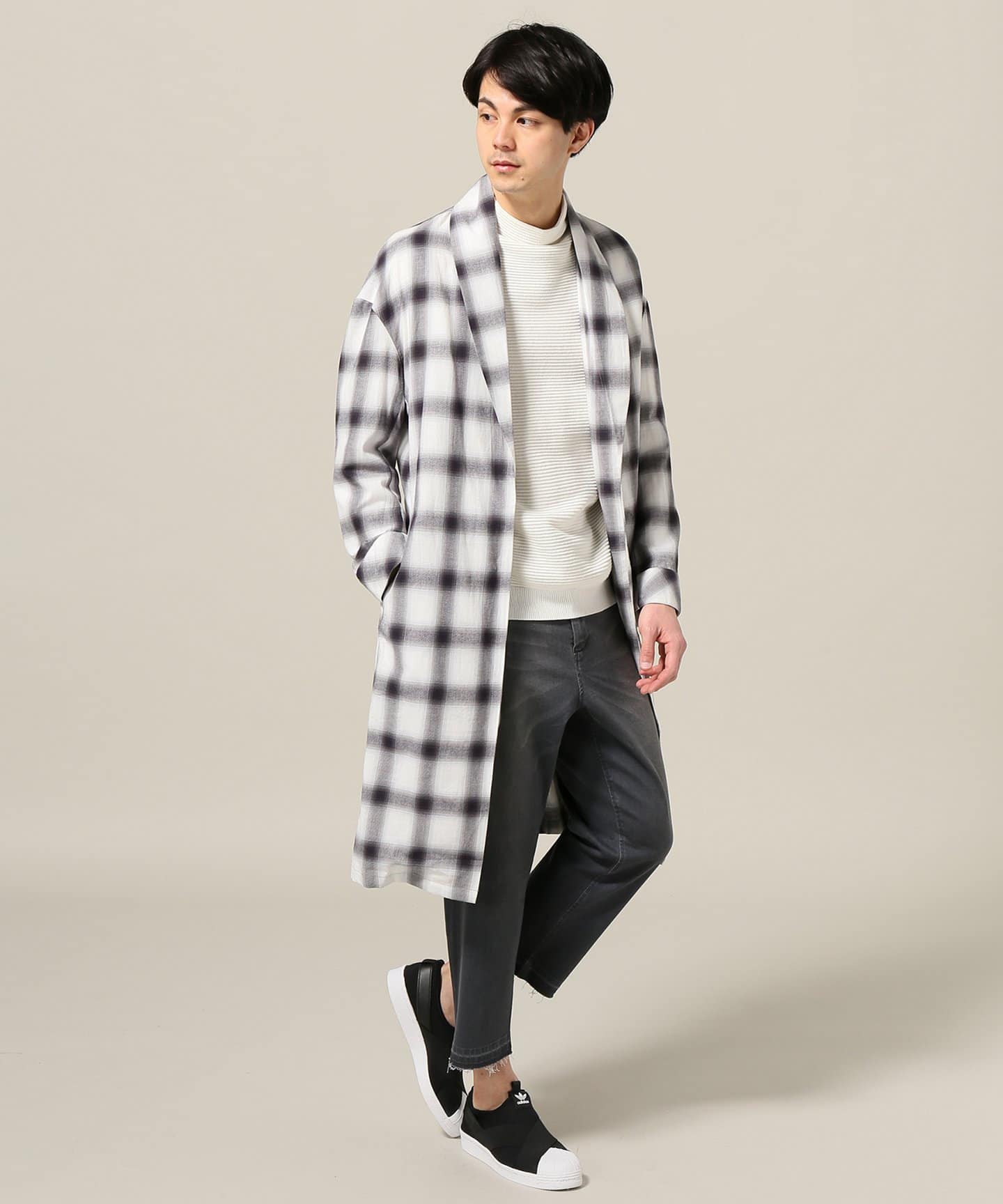 PHEWNY チェックガウンシャツ 全2色 FBカウンティ FB COUTNY オンブレチェックシャツ