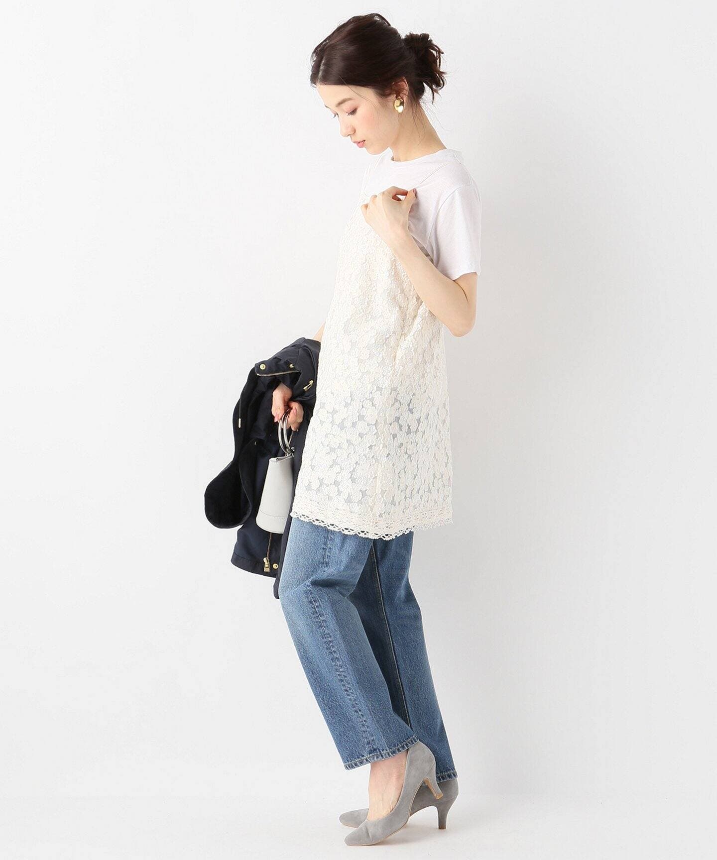 フラワージャガードチュニックキャミ[品番：BYCW0006971]｜B.C STOCK