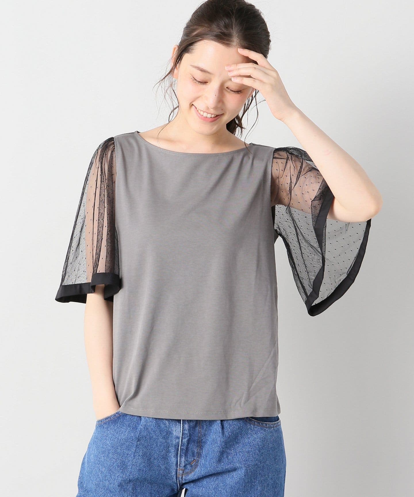 チュールフレアスリーブTEE[品番：BYCW0006252]｜B.C STOCK（ベーセー 