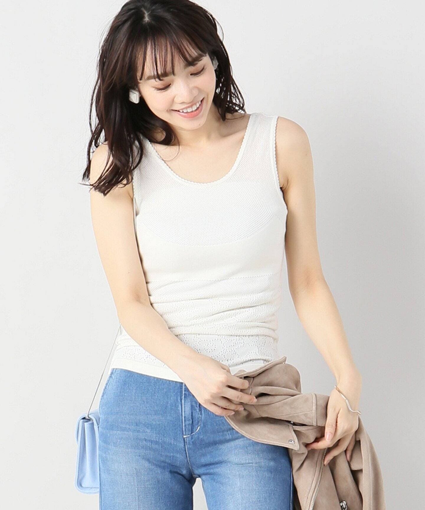 2024超人気 babaco mesh body fitted タンクトップ[品番：BYCW0006965]｜B.C トップス