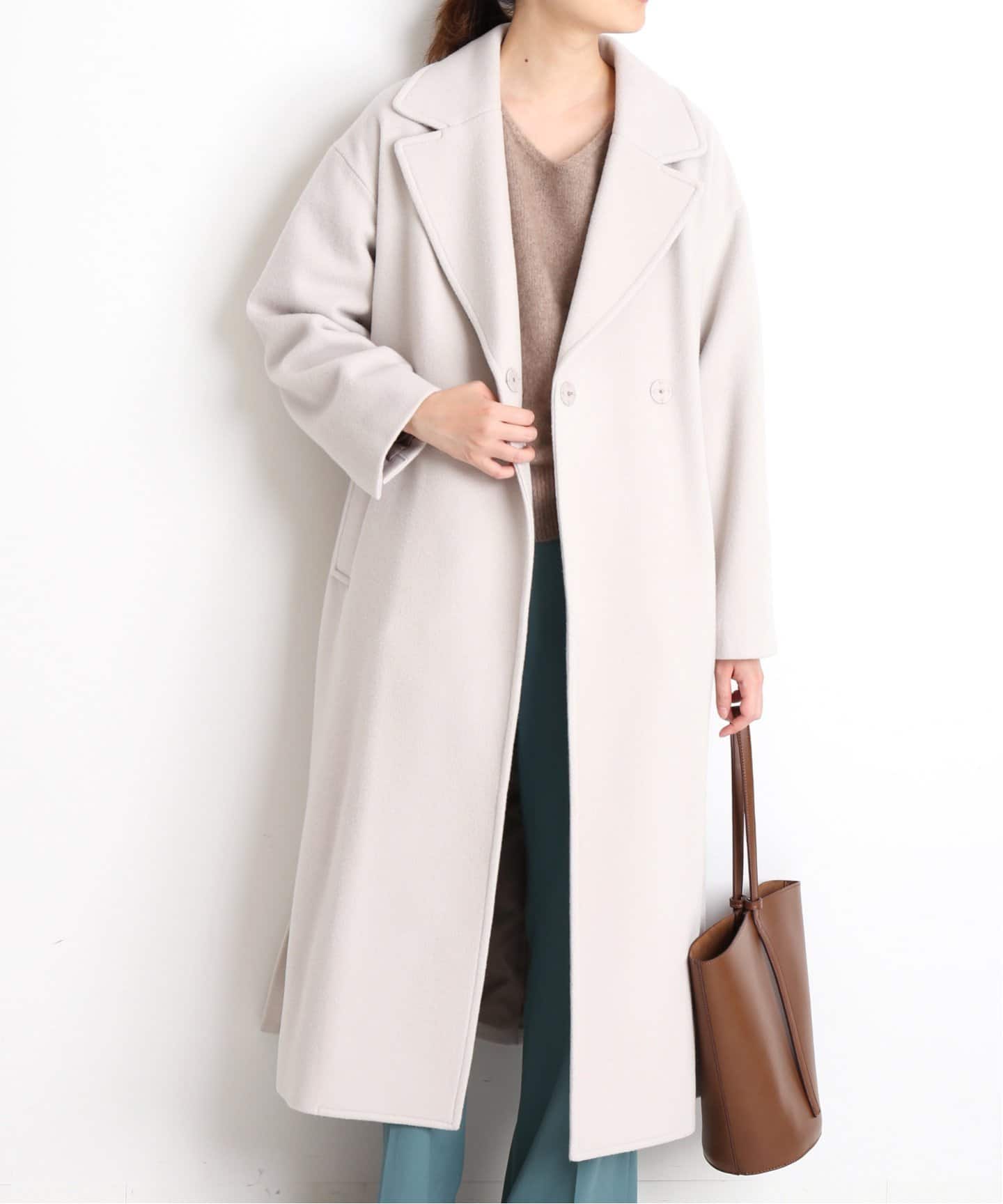 SLOBE IENA スローブイエナ】SUPER100ビックラペルコート◇[品番