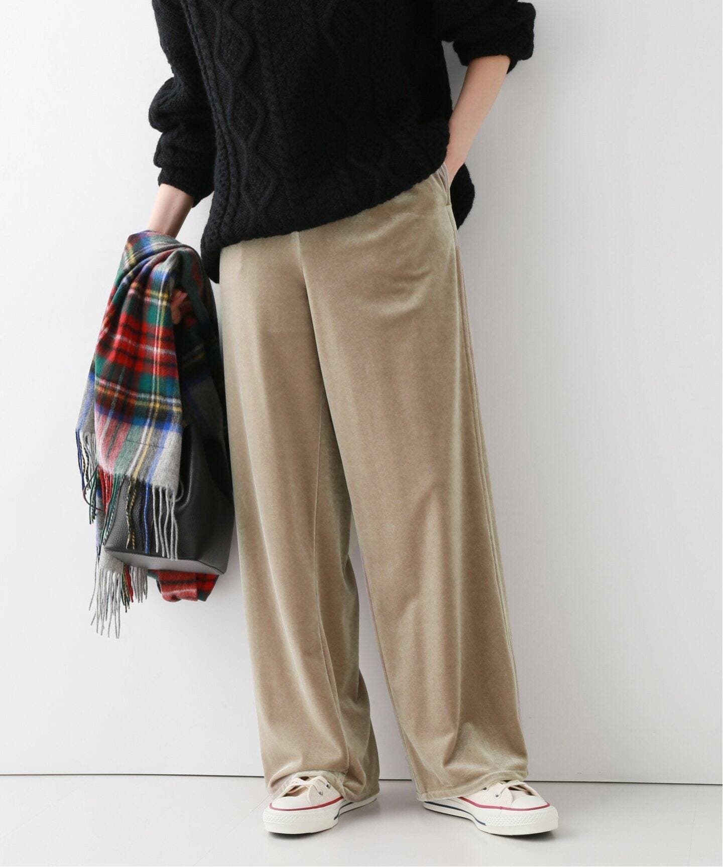 slobe iena ベロアパンツ SLOBE IENA（スローブイエナ）の「ベロアDRAWSTRINGパンツ