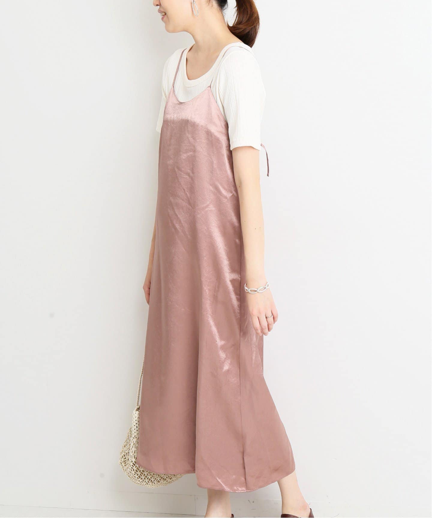 SLOBE IENA】ヴィンテージサテンキャミワンピース◇[品番