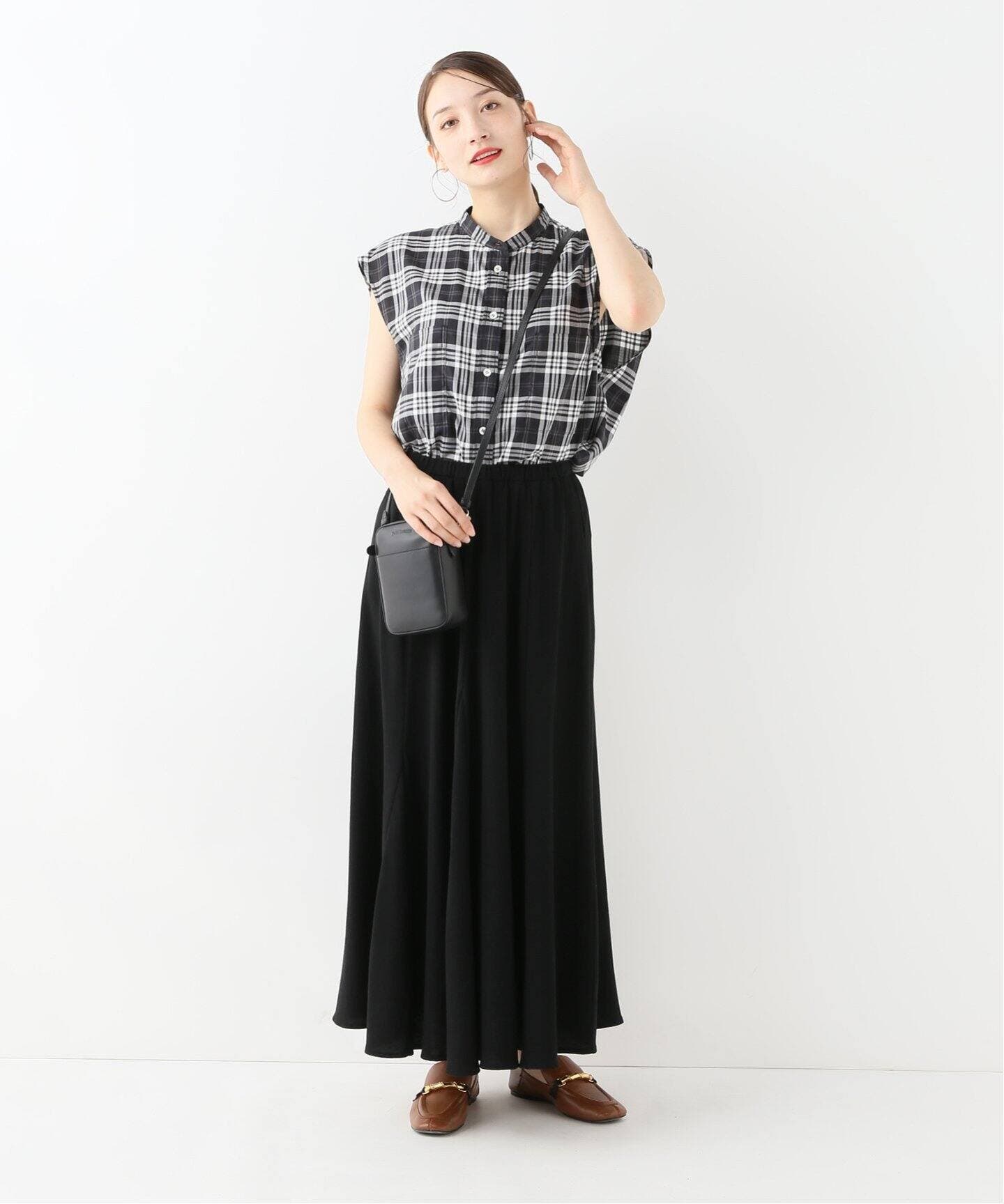 Spick and Span＞ ＃タータンチェックフレンチシャツ[品番