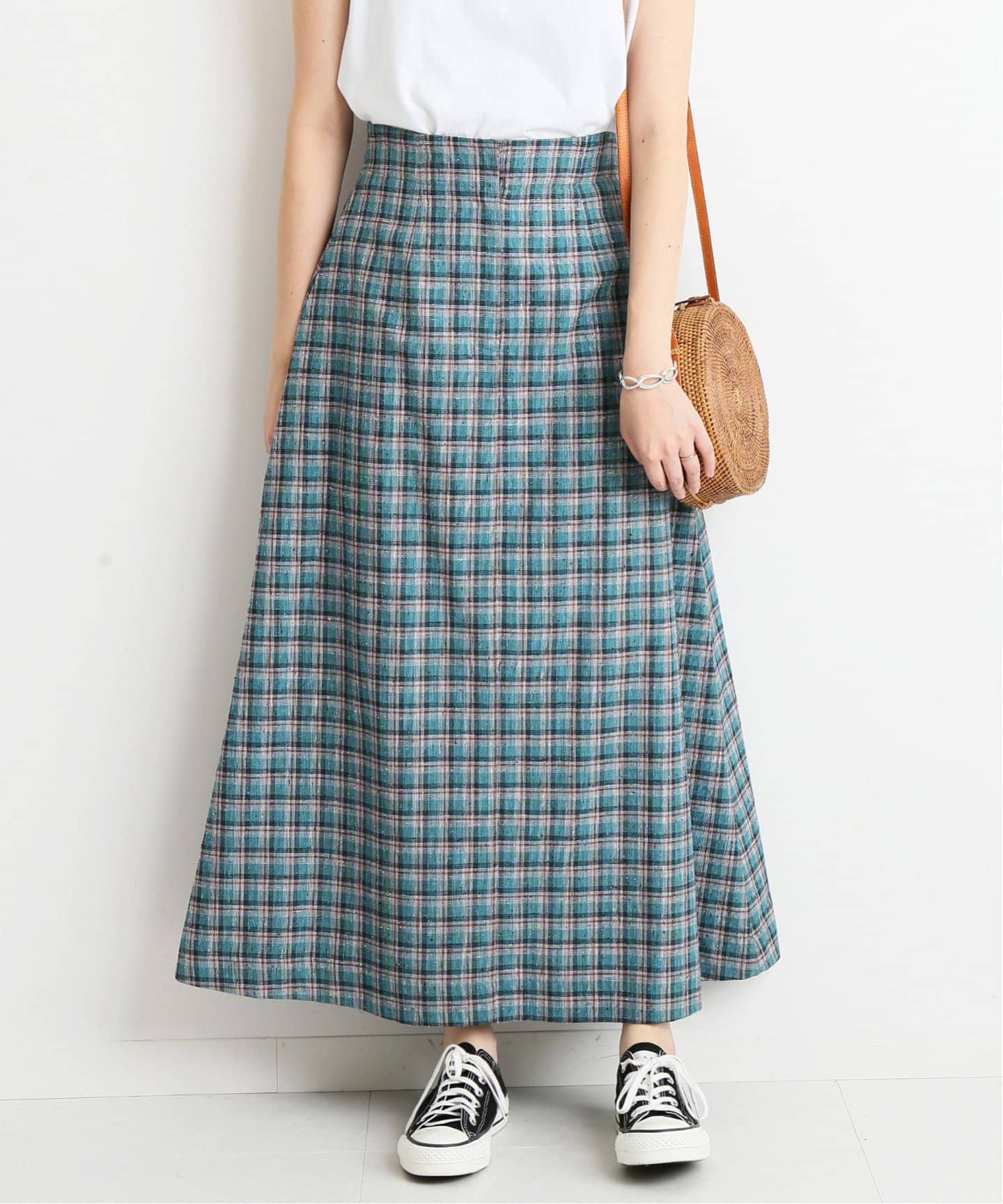 SLOBE IENA】カラーチェックAラインスカート◇[品番 SLOBE IENA】カラーチェックAラインスカート◇[品番