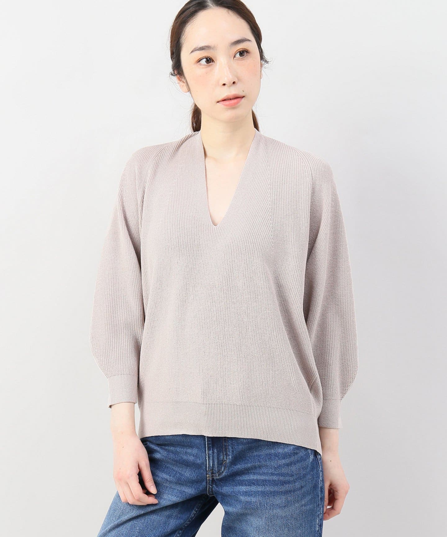 最適な価格 B.C ベーセーストック】カタアゼヌキエリVネックプル STOCK トップス