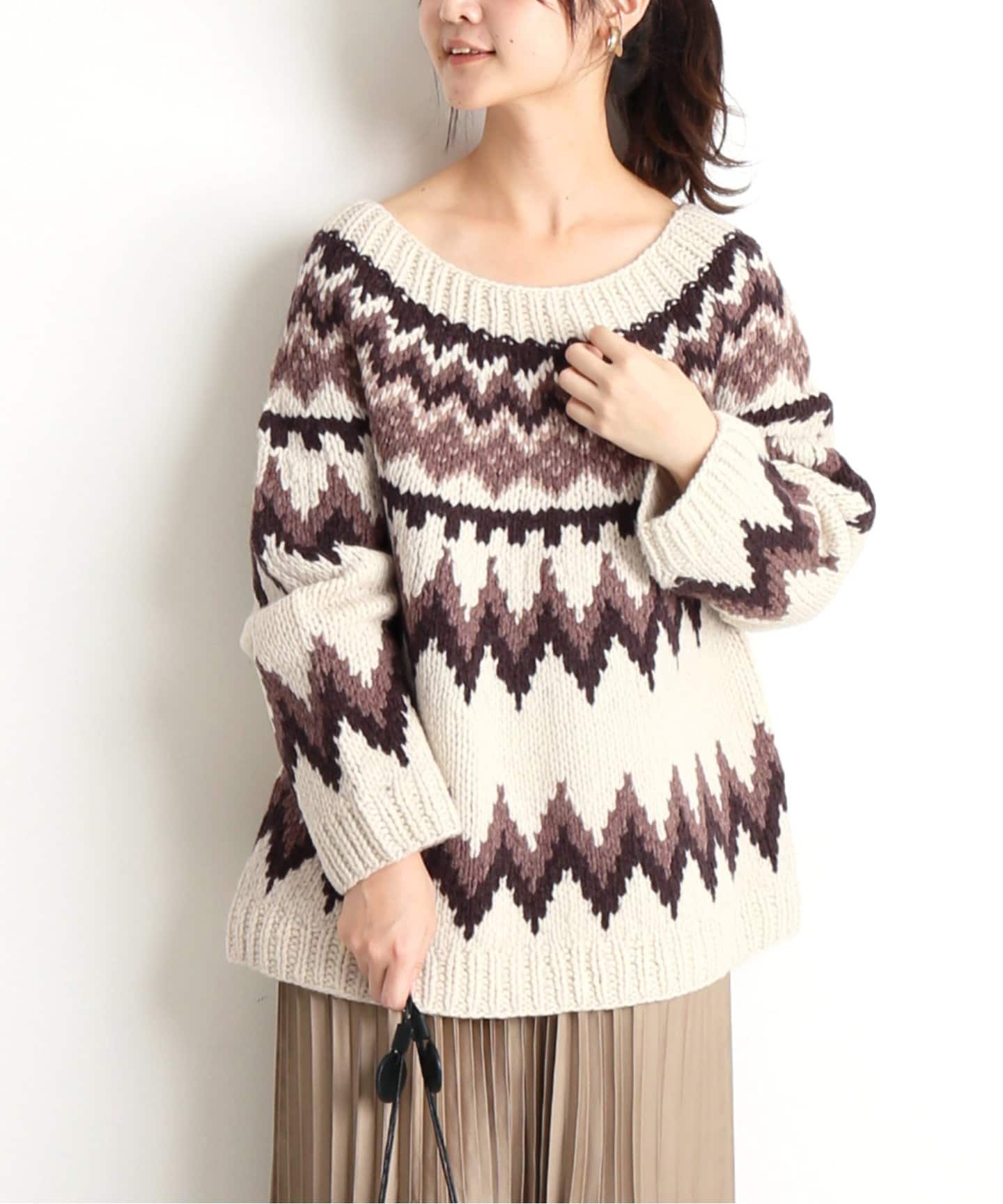 SLOBE IENA スローブイエナ】ハンドフェアアイルニット◇[品番