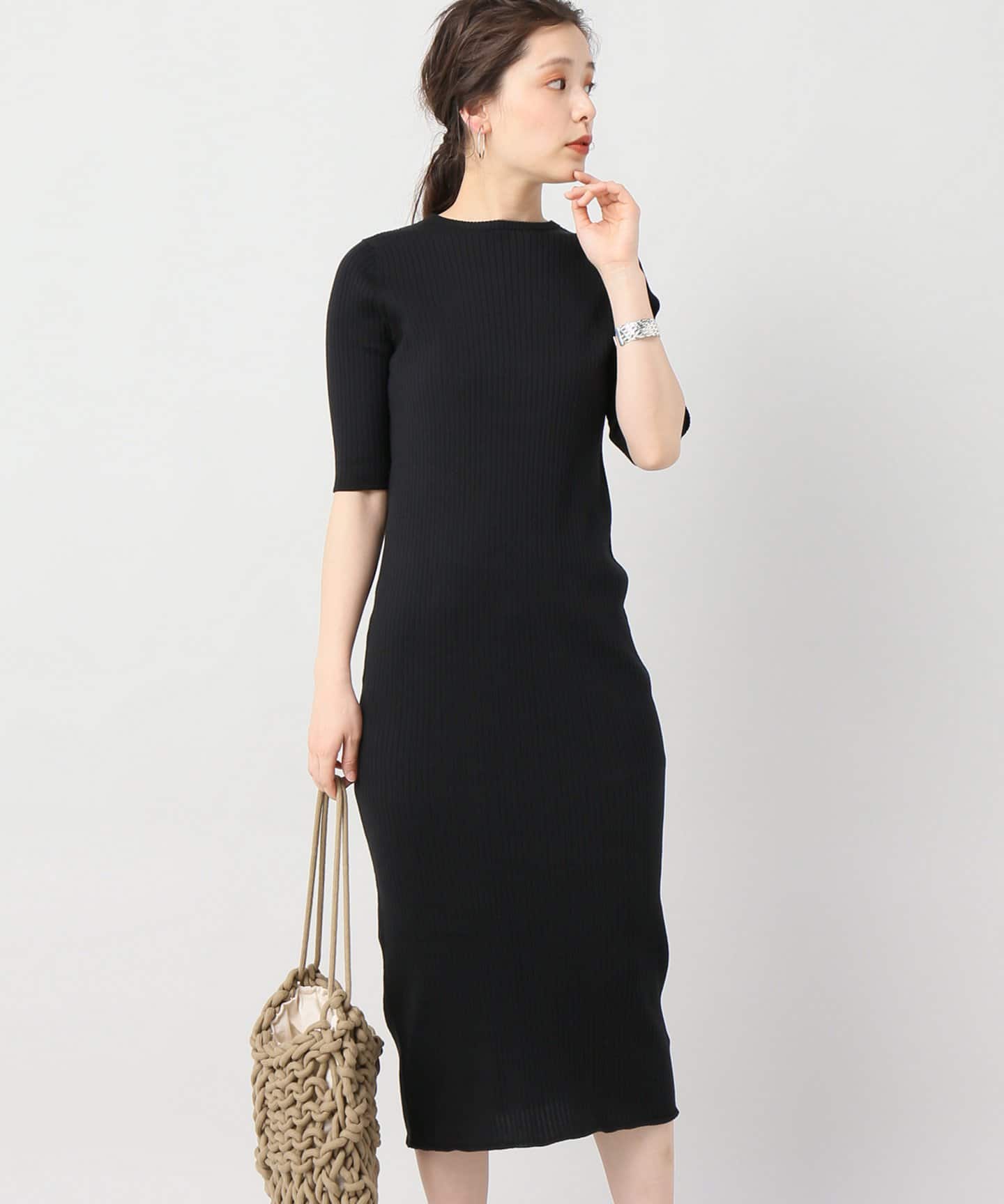 Plage】リブゴブソデロングワンピース[品番：BYCW0004604]｜B.C STOCK