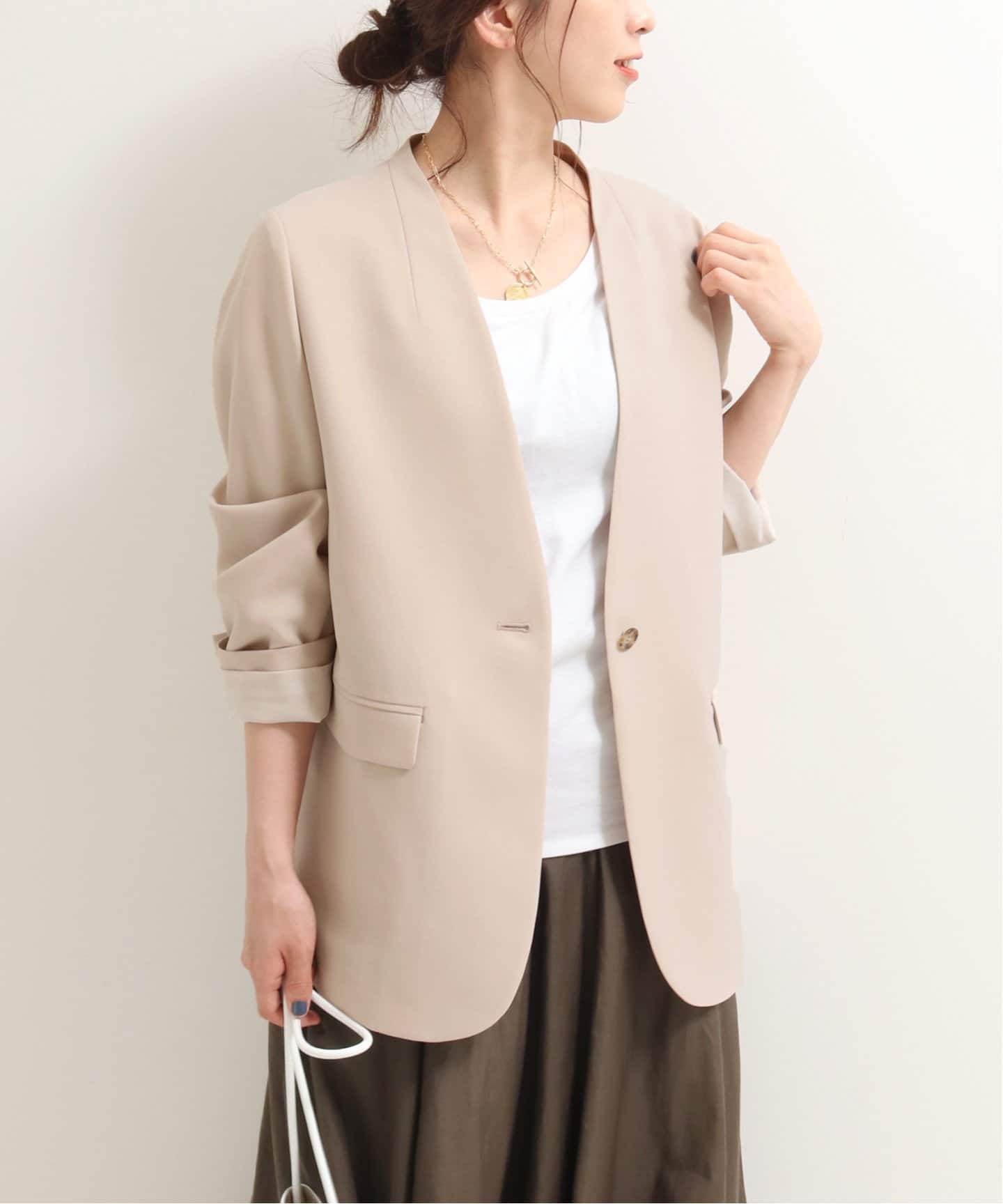 当店在庫してます！ NOBLE]ノーカラージャケット◇[品番：BYCW0004075]｜B.C STOCK ジャケット・アウター