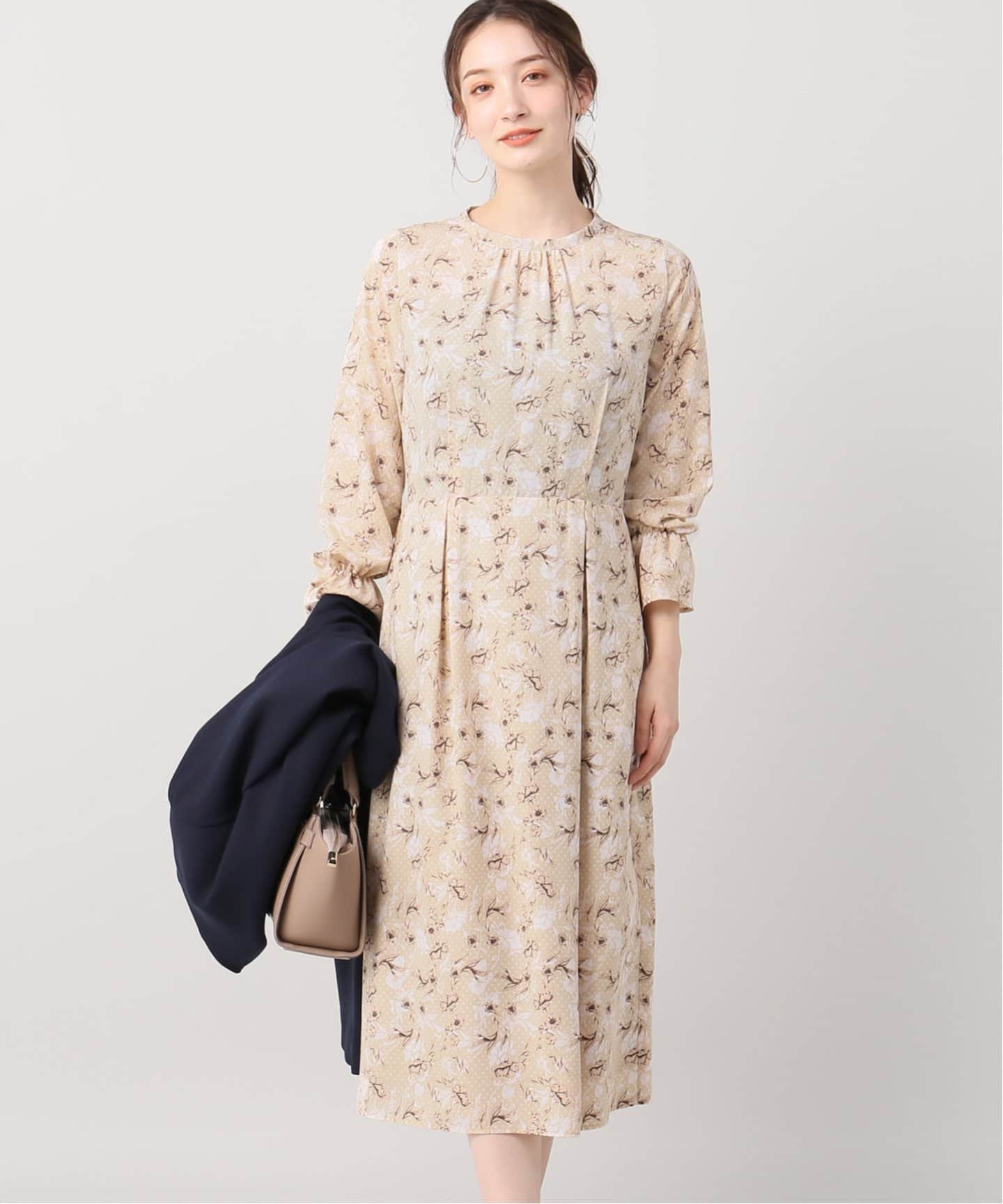 【新品】LaTotalite ドットミニワンピース ラ トータリテ La Totalite Vネックミニワンピース （グレーA