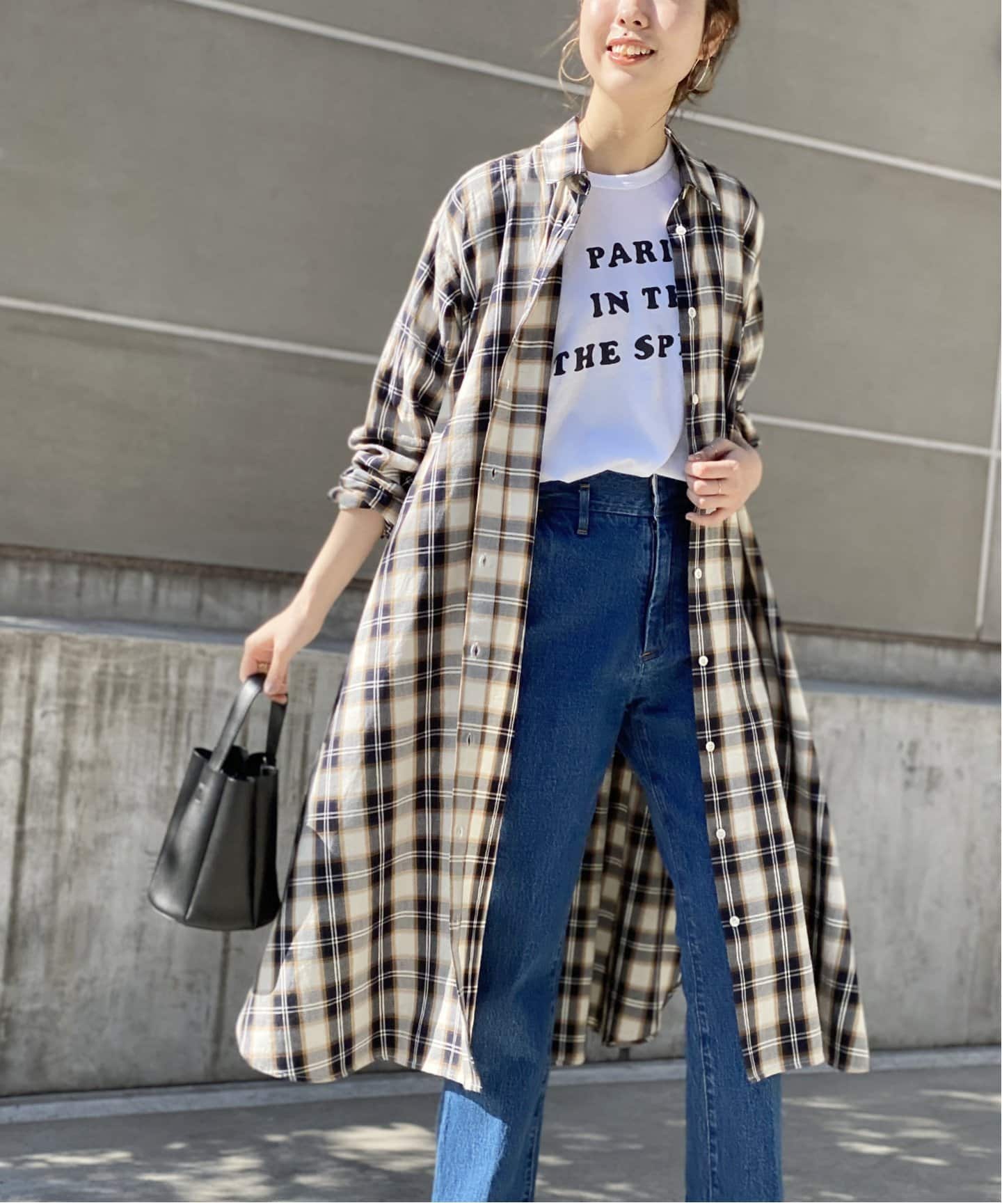 Spick and Span]#タータンチェックフレアシャツワンピ2◇[品番