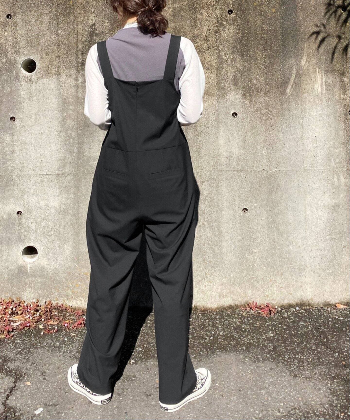 ジャーナルスタンダード　ブラック サロペット ワイド セール】ワイドコールサロペット（サロペット/オーバーオール