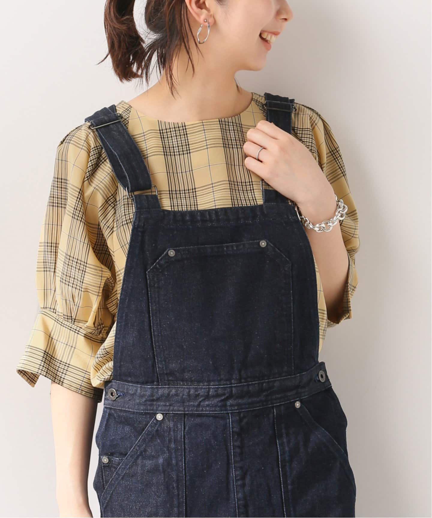 Spick and Span]チェックタックスリーブ ブラウス◇[品番