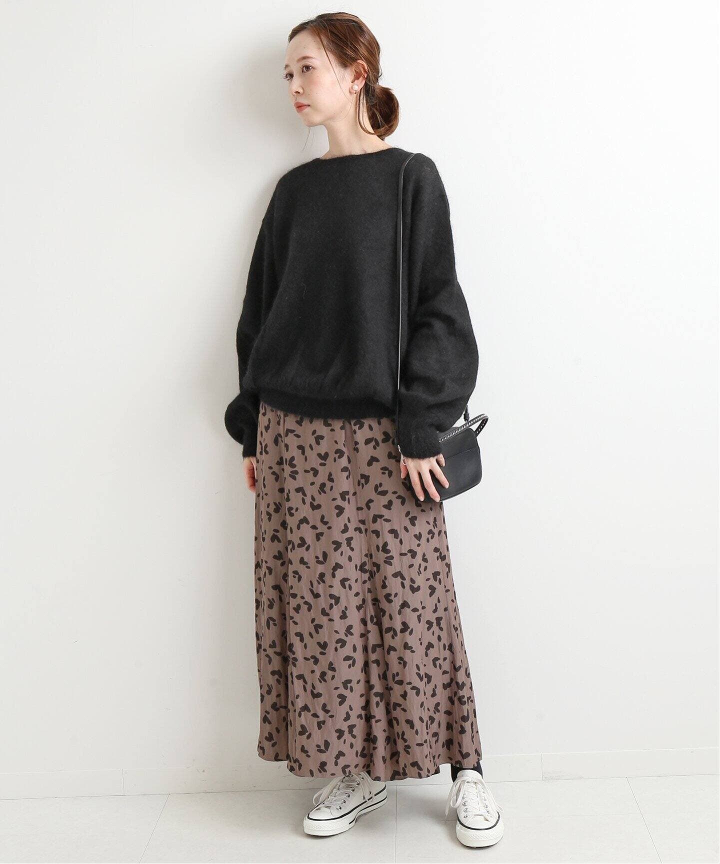 h913_IENA 極美品♪モヘヤミックスボリュームスリーブプルオーバー 22 トップス