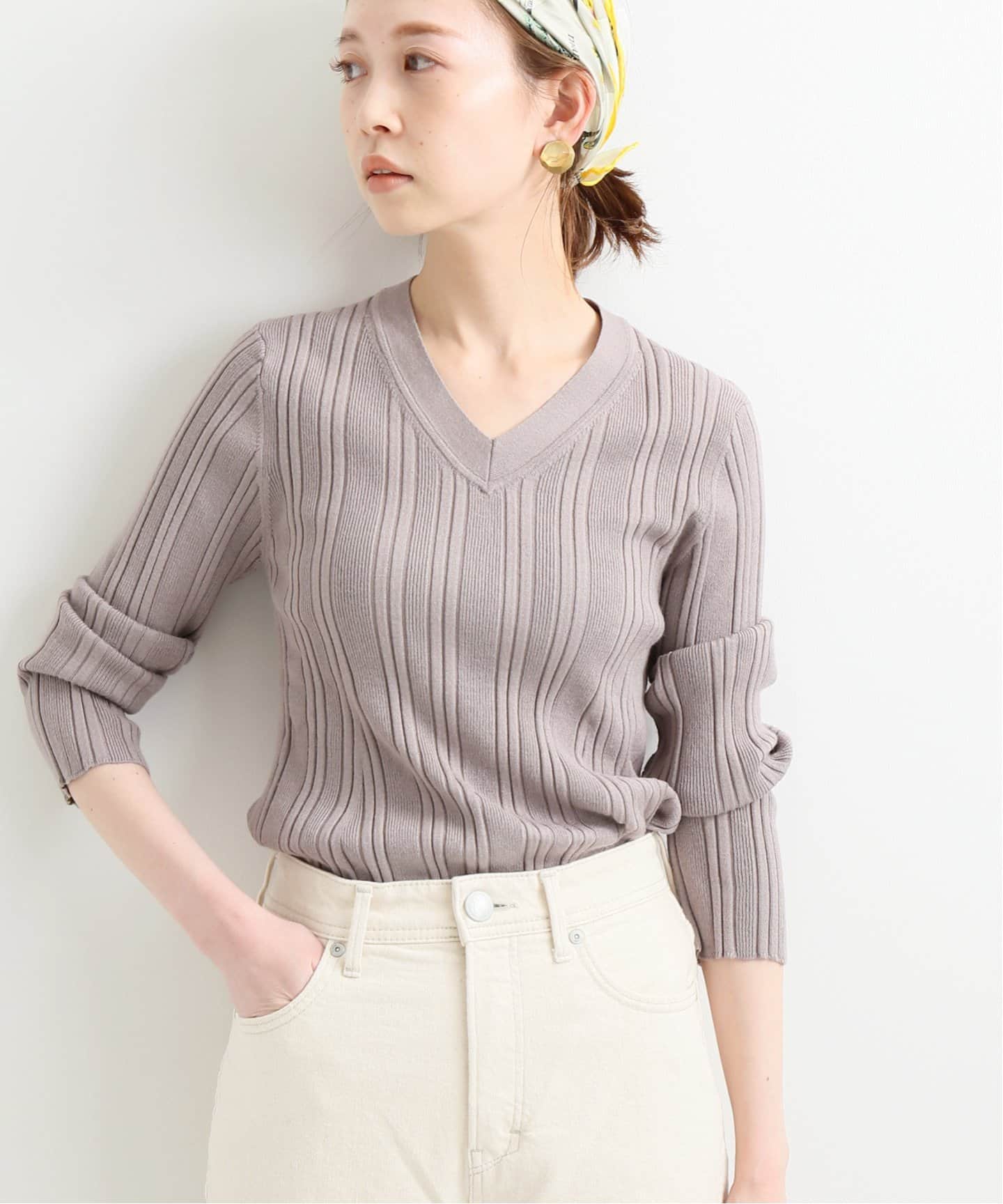 専用！！IENA ランダムSOFTリブ Vネックプルオーバー IENA】ランダムSOFTリブ Vネックプルオーバー◇[品番：BYCW0004533