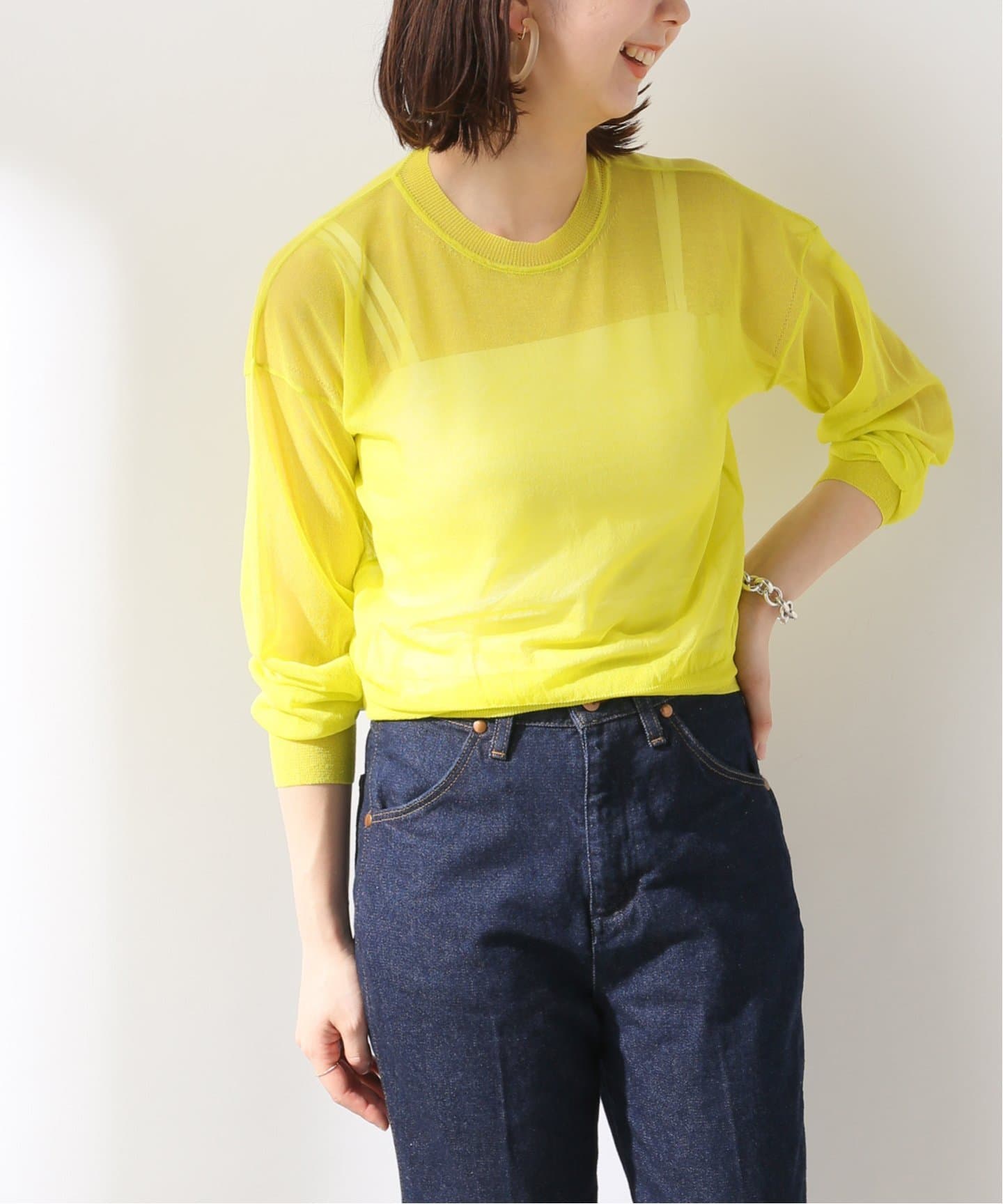 PALOMA WOOL　パロマウール シースルークルーネックニット PALOMA WOOL/パロマ ウール】シースルーニット[品番：BYCW0007431