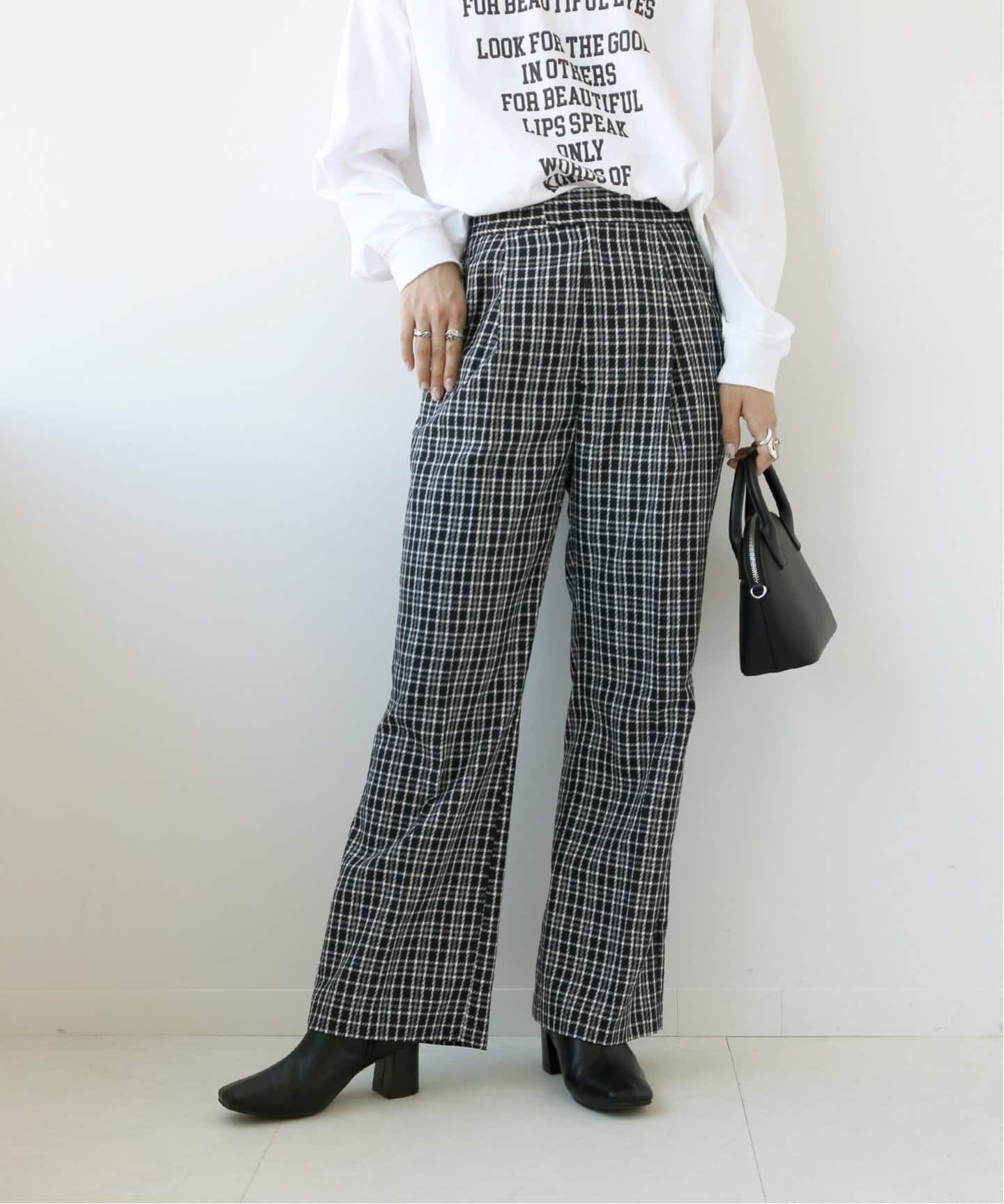 B.C STOCK＞ ダブルツイルチェックパンツ◇[品番：BYCW0013821