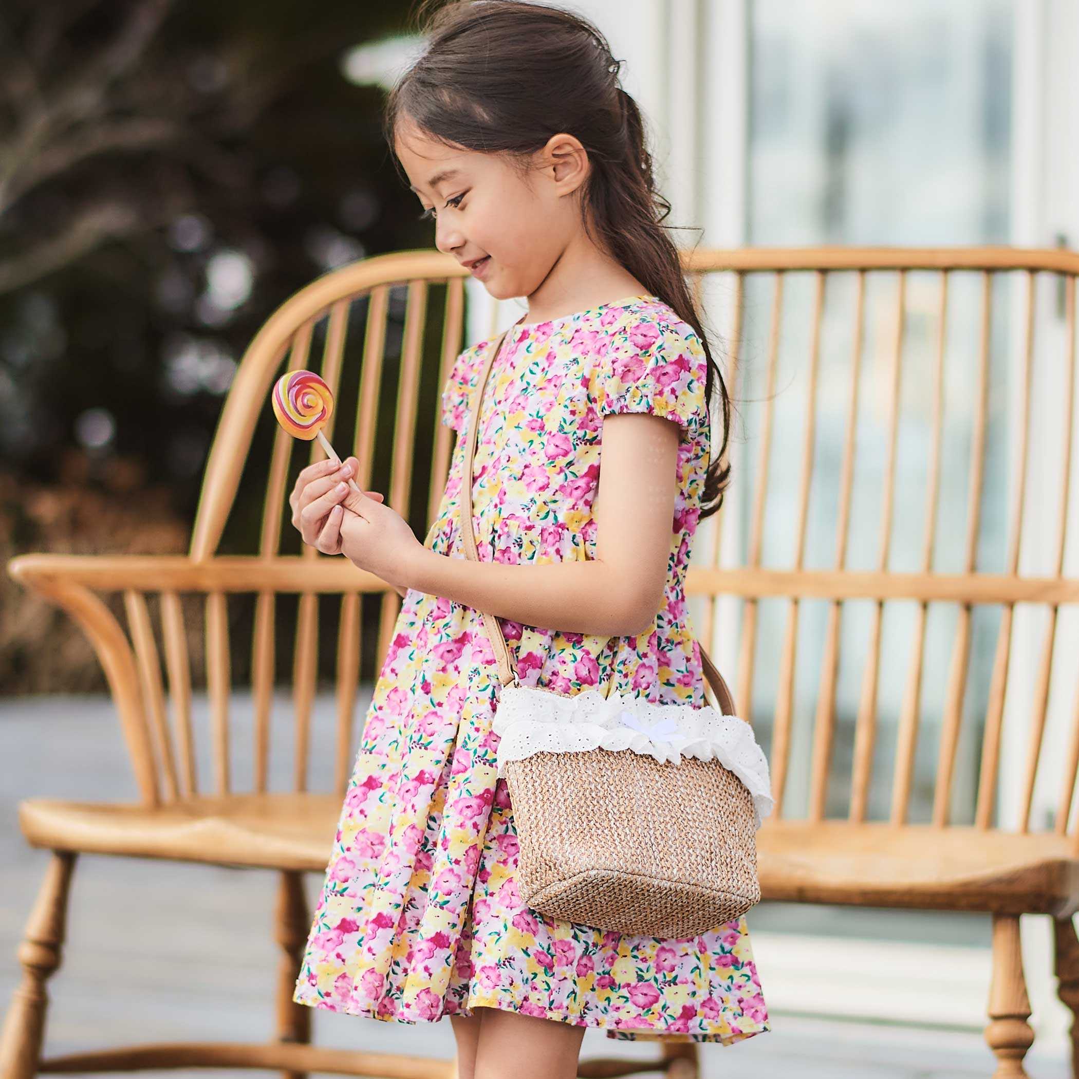 な*お様 ワンダフルワールド フード付きワンピース サッシュリボン 赤リボン熊 2WAYボウタイリボン付きウエストりぼんフラワープリント