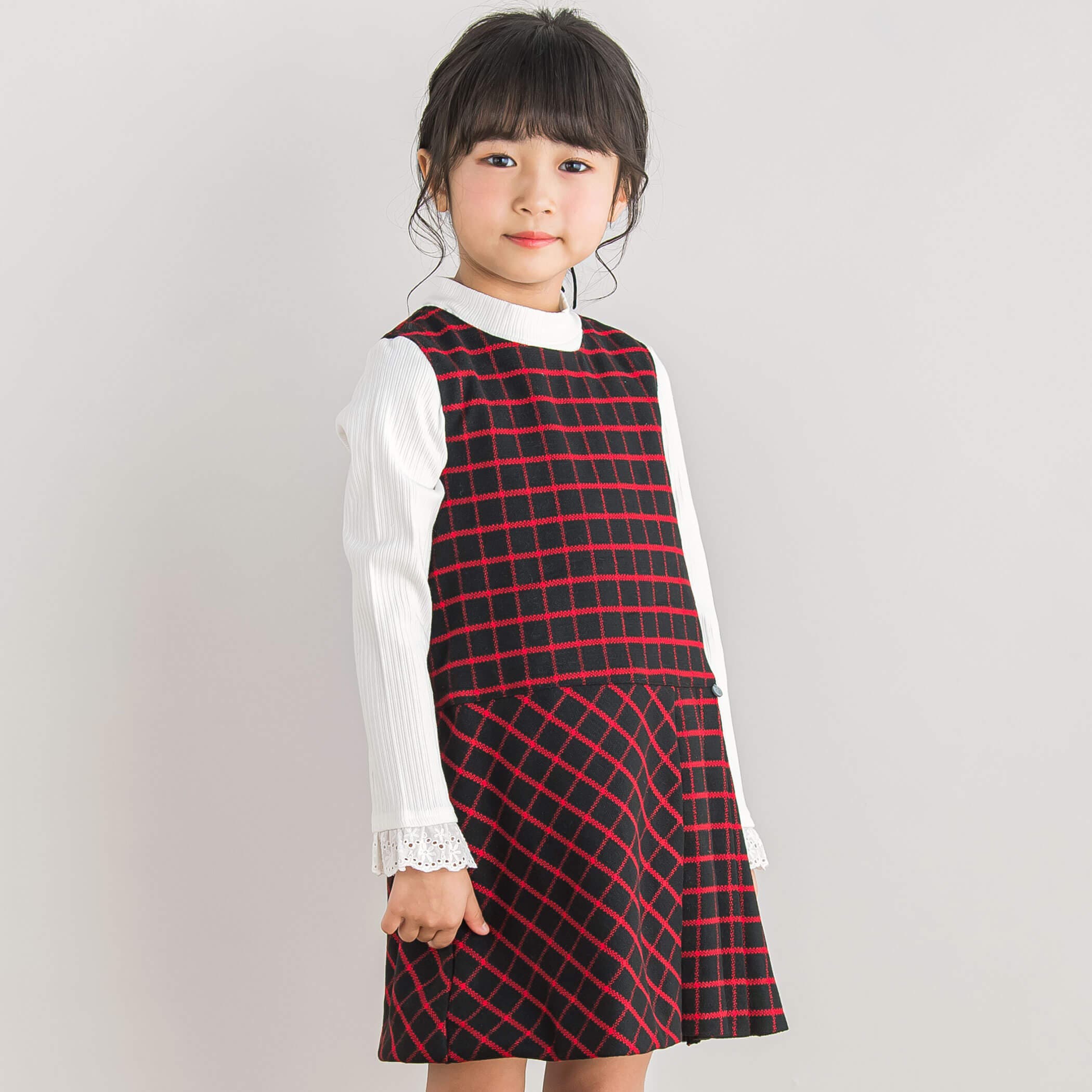 店舗限定】格子チェックor千鳥グレンチェック 切り替えジャンパー