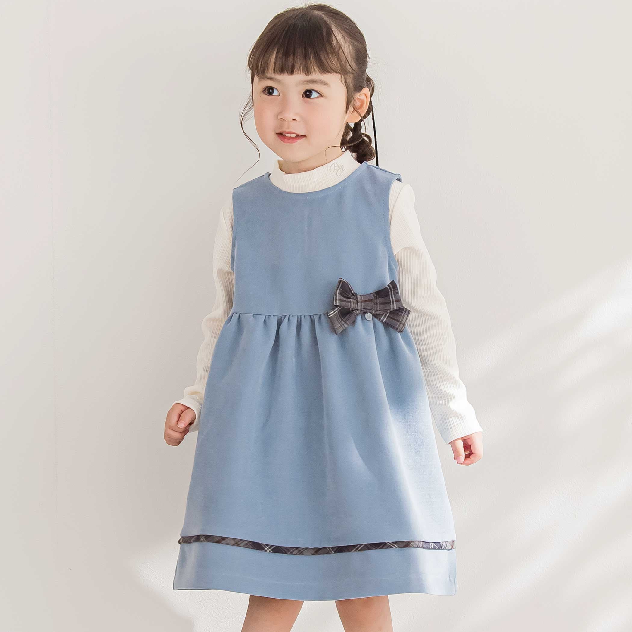 10%お値下げ中】NILE PERCH どうぶつおリボン柄ジャンパースカート