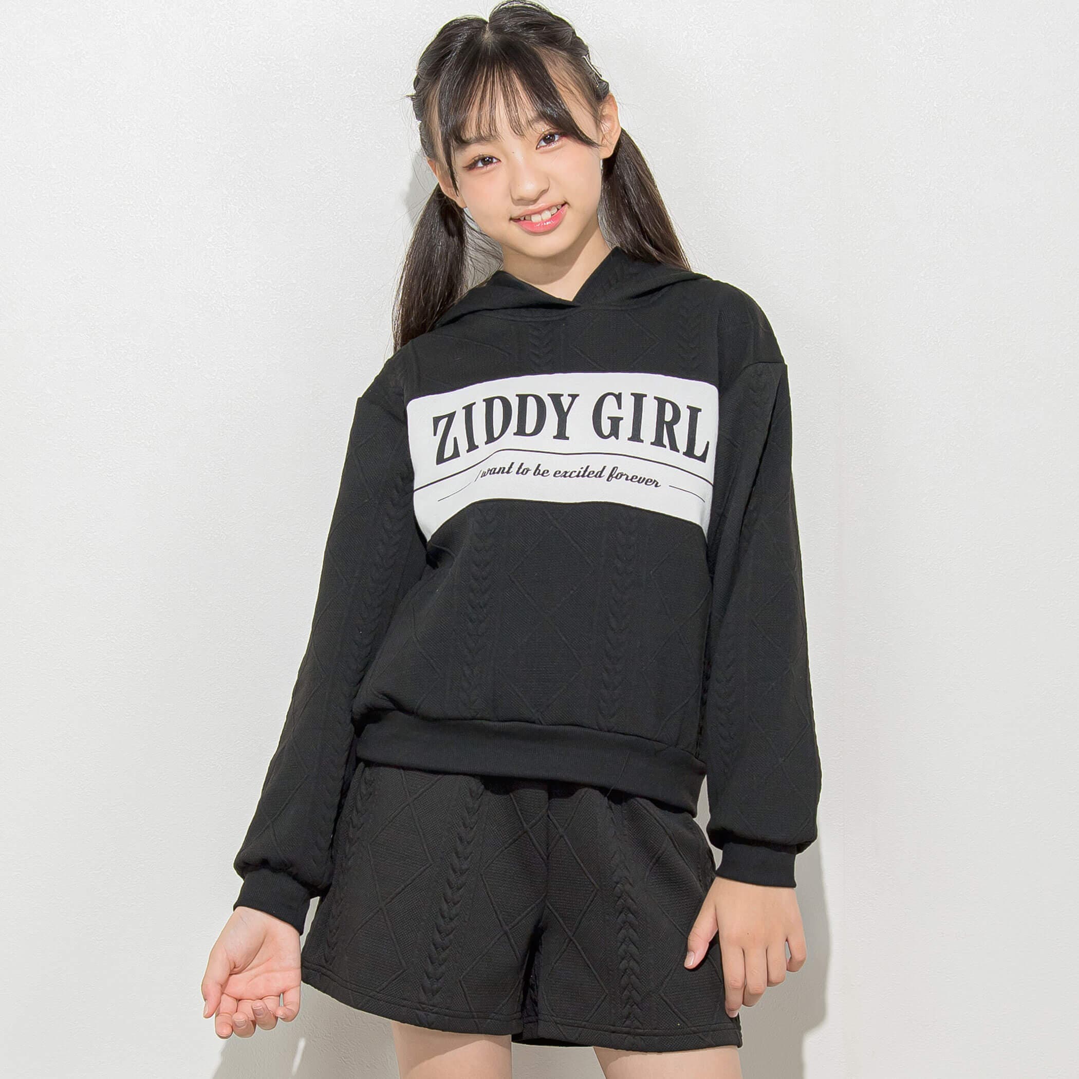 フード付きジャガードセットアップ(130~160cm)[品番