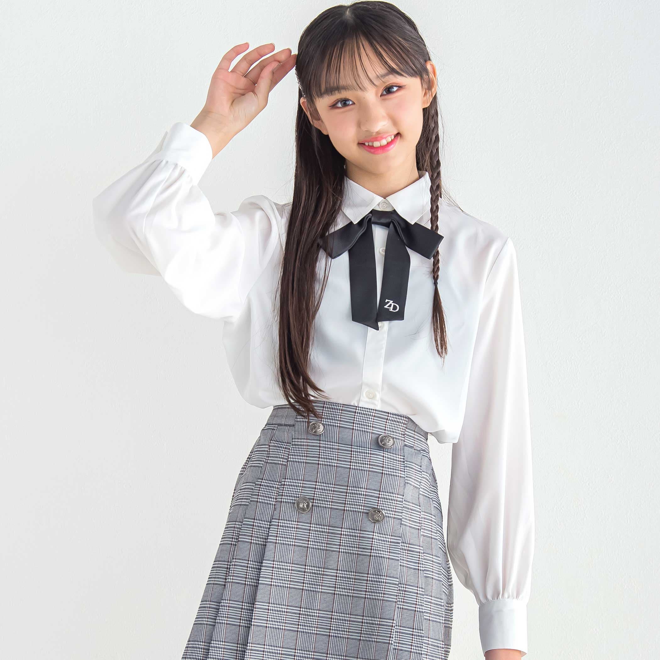 【ふささま専用】ELLE PETITE女の子スーツ＆ブラウス、リボンタイ付き リボンタイ付きブラウス(130~160cm)[品番：BEBK0010349]｜ZIDDY
