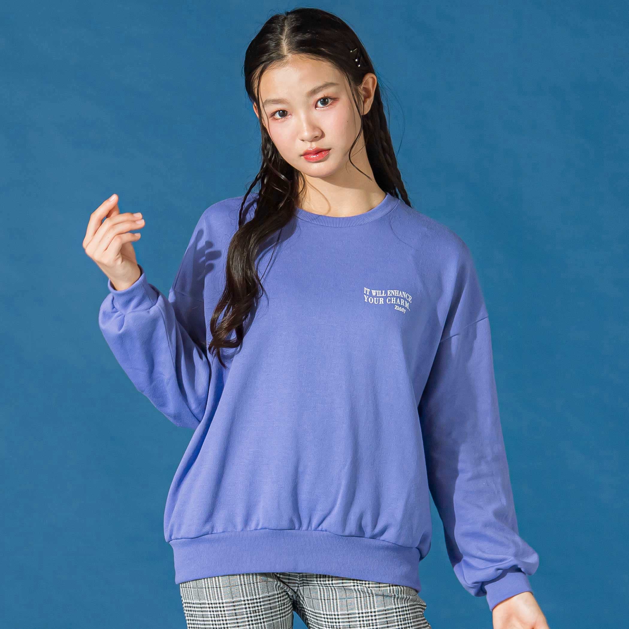 リボンロゴプリントトレーナー(130~160cm)[品番：BEBK0010214]｜ZIDDY