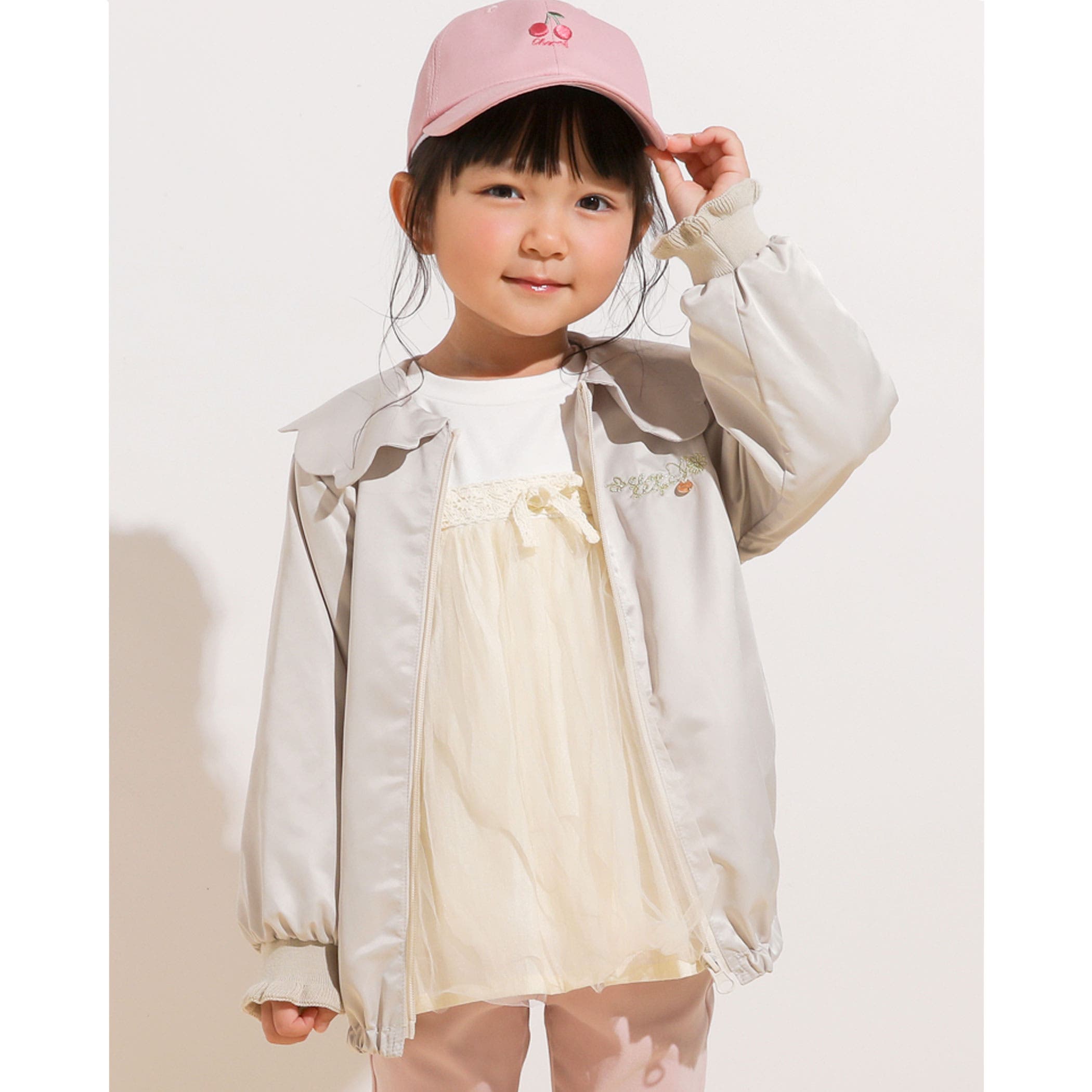 【未使用】katespede ジップアップジャケット　キッズ　女の子　160cm 未使用】katespede ジップアップジャケット キッズ 女の子 160cm