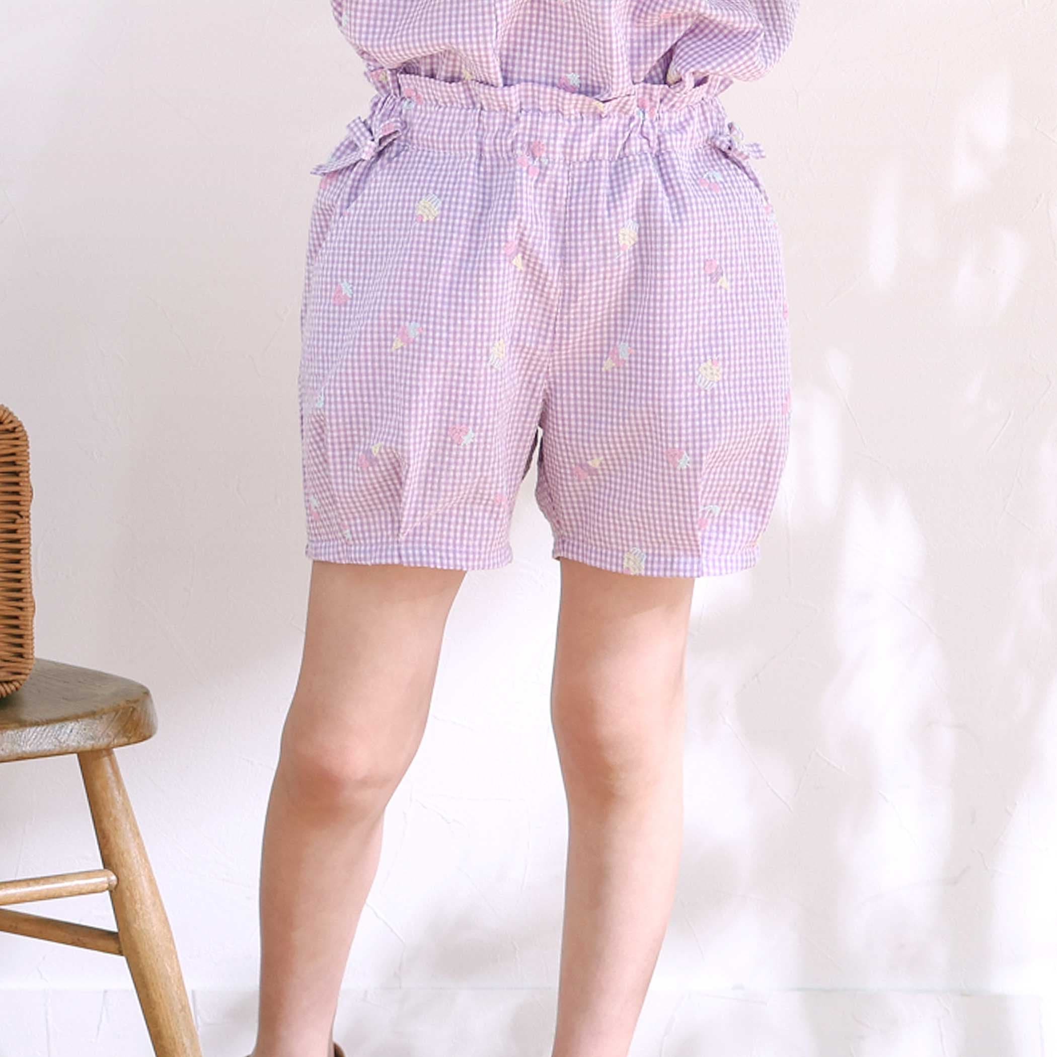 新品タグ付　SOULEIADO シルクプリント シャンブルショートパンツ Foo Tokyo 公式ストア | シルクショートパンツ パールホワイト