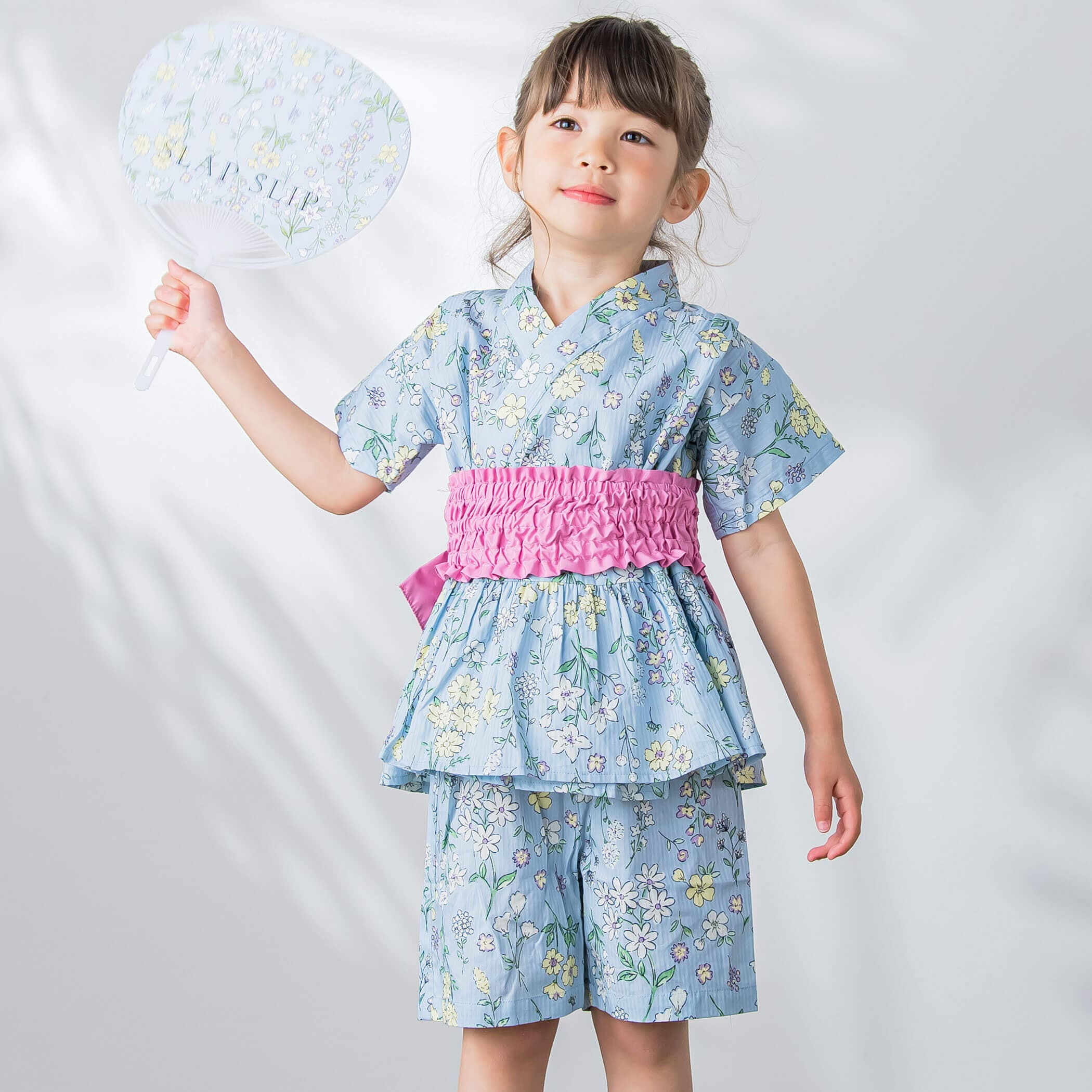 楽天市場】【リンクコーデ】フリルガールズ甚平 キッズ服 子供服