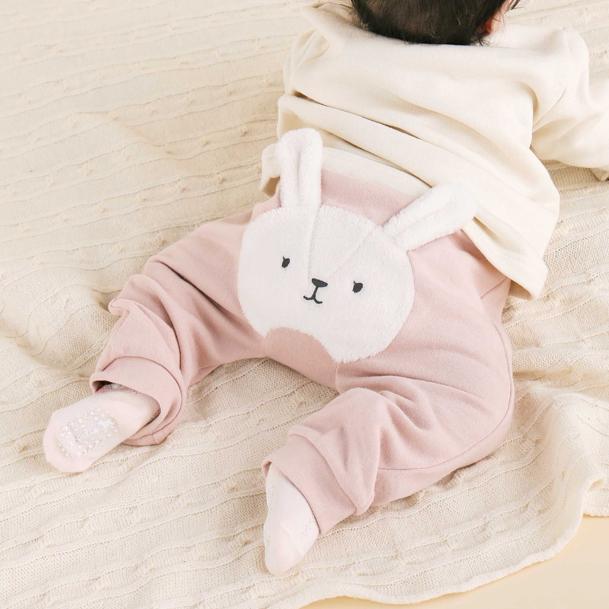 baby様ピンクs翌日発送 アニマルウサギクマネコおしりパッチパンツベビー(70~80cm)[品番