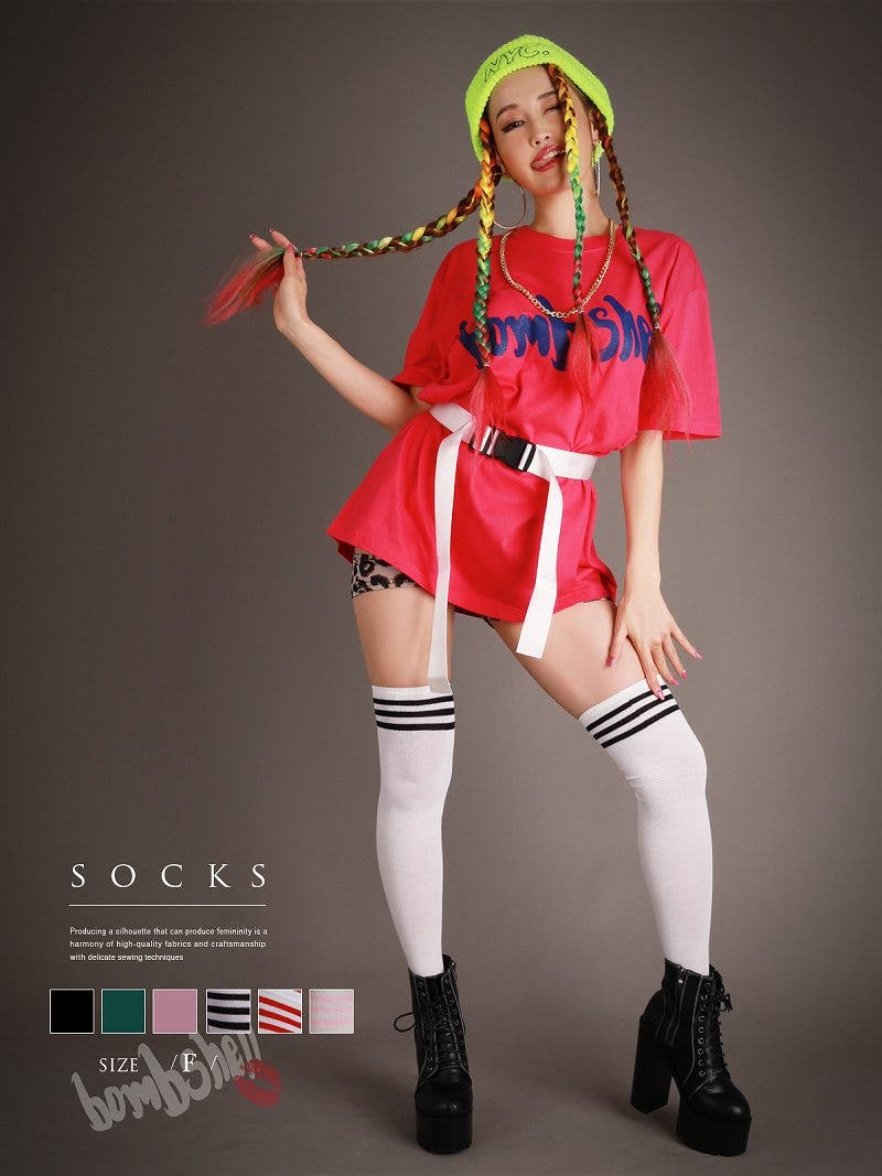 グッズ ニーハイソックス スリーライン[品番：RV000010710