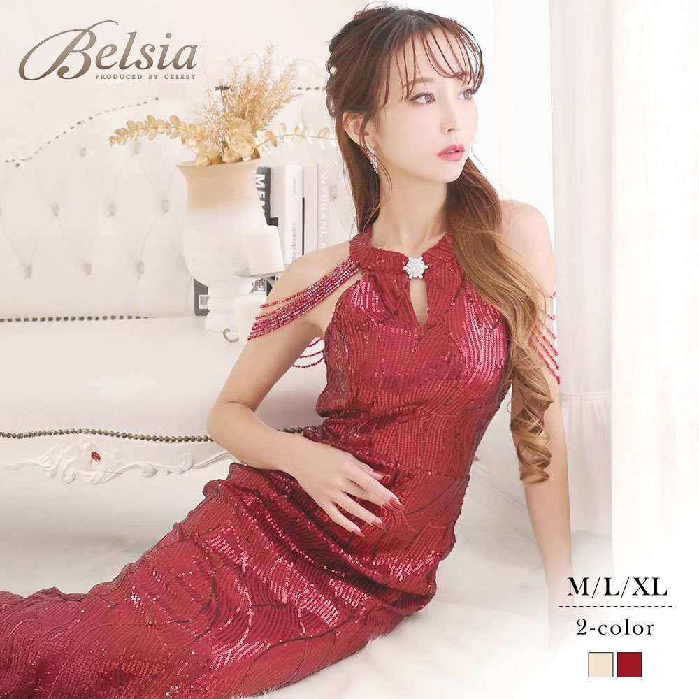 キャバドレス ロング キラキラ[品番：RV000011946]｜Ryuyu（リューユ