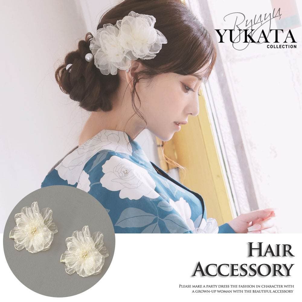 Amazon | MERRYHAPY 日本のヘアアクセサリーセット：フラワー