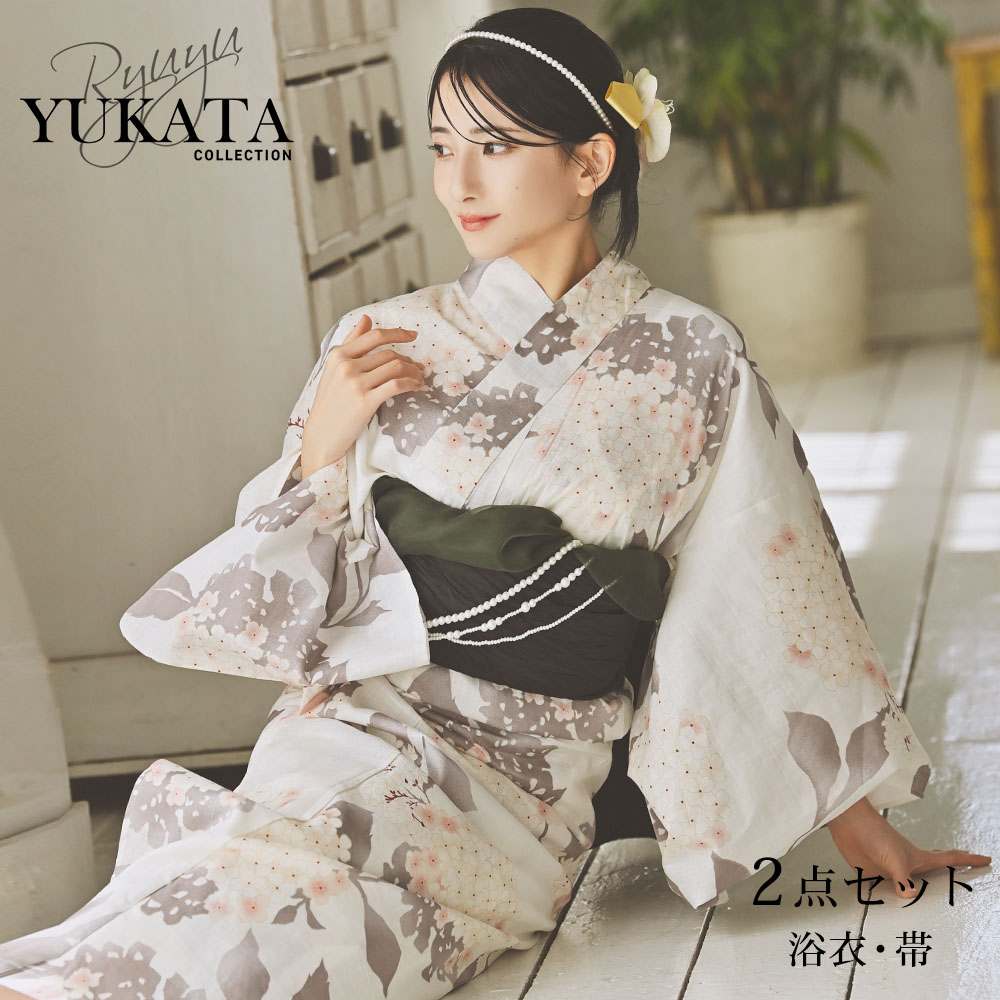 浴衣 桜柄 花柄[品番：RV000012078]｜Ryuyu（リューユ）の