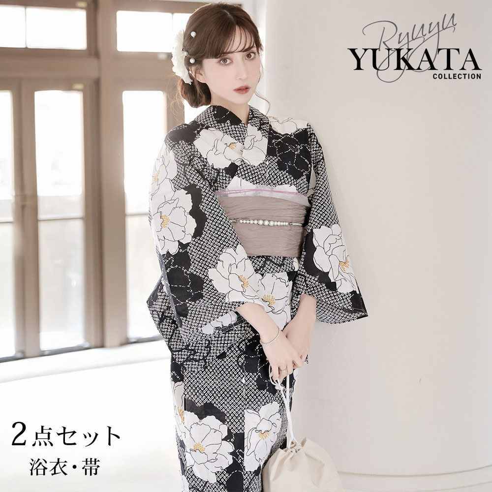 浴衣 ネイビー クール[品番：RV000012107]｜Ryuyu（リューユ