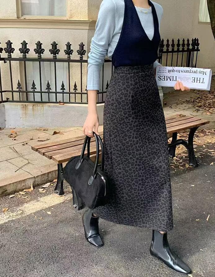 レオパード柄ロングスカート[品番：UZ000011796]｜Bifrost（ビフレスト