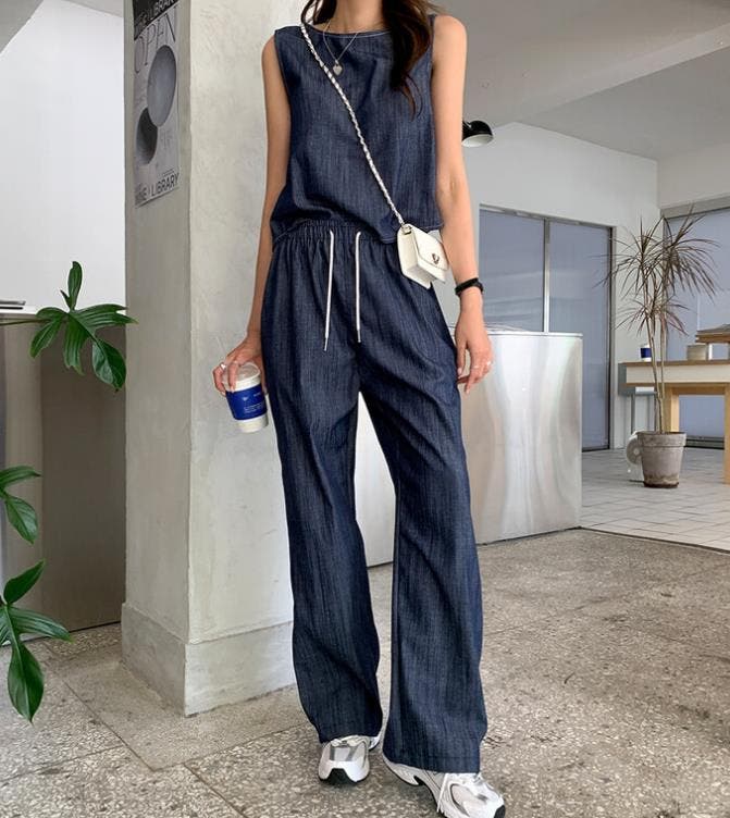 ベストストア Beststore ハイウエストレイヤード デニムスリム