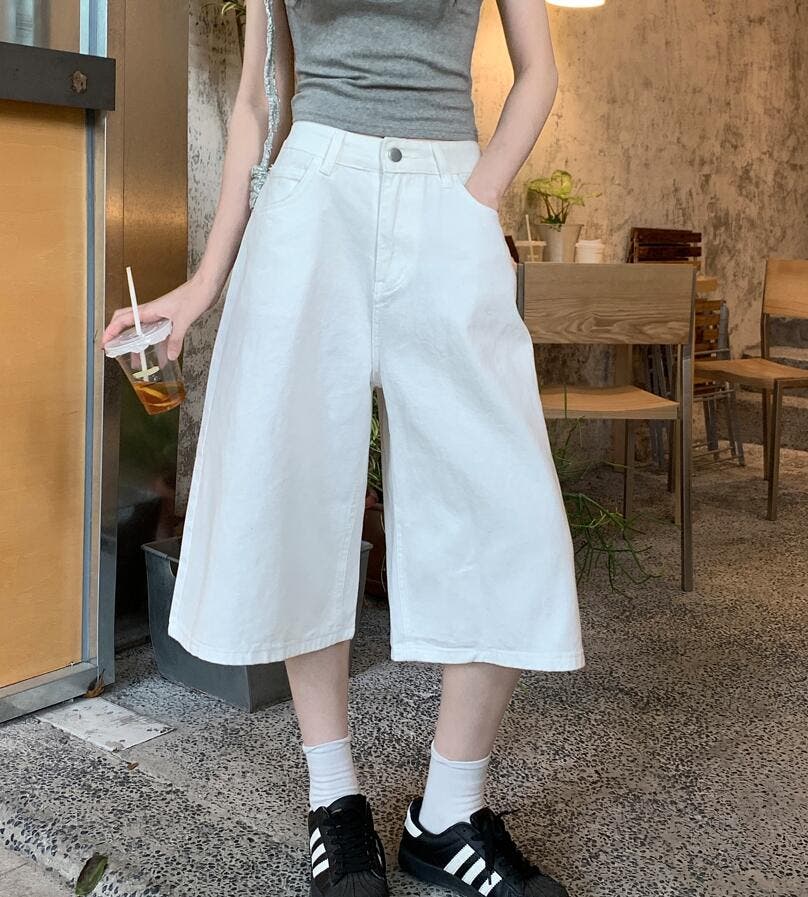 デニムワイドキュロットパンツ[品番：UZ000010878]｜Bifrost