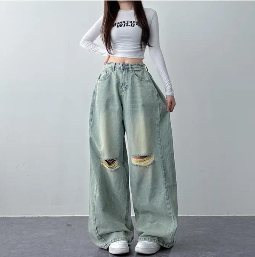 新品韓国OBJECTパンツobject デニムパンツ【韓国ファッション】[品番：UZ000009744]｜Bifrost